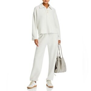 LESET Teddy French Terry Pullover + Sweatpants Set | Light Heather Grey